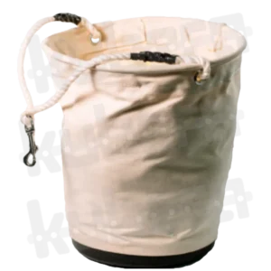 Portaherramientas balde morral de lona con base PVC
